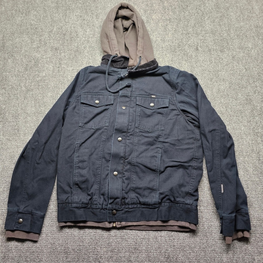 Vans AV78 Anthony Van Engelen Hooded Canvas Jacket Navy Blue Mens M VN-0JFF2PH
